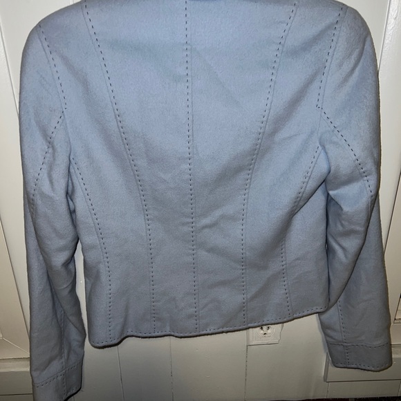 CARLISLE light blue luxury angora wool jacket blazer - Picture 4 of 4